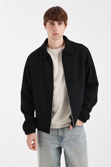 Куртка из ворсованного джинсового материала на молнии артикул 149999663