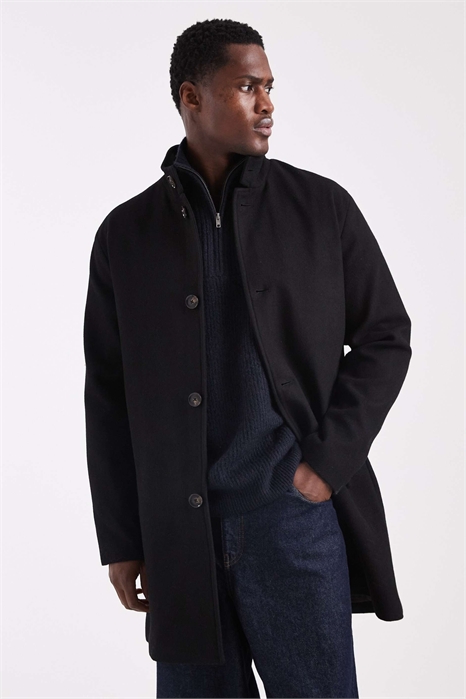 Пальто с воротником-воронкой из смешанной шерсти артикул 152762385