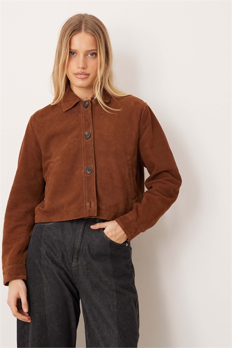 Харрингтон из натуральной замши артикул 151151491