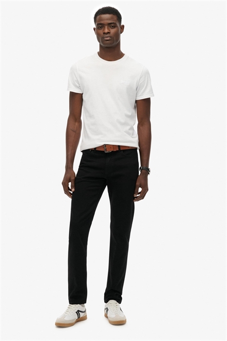 Хлопковые винтажные джинсы-слим черного цвета артикул 153937722