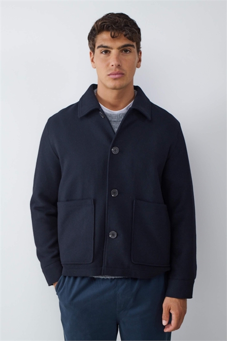 Куртка темно-синего цвета артикул 155494729