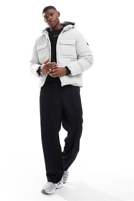 Пальто с подкладкой, капюшоном и функциональными карманами артикул 134933667