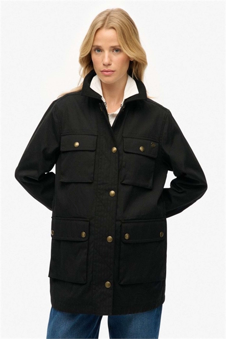 Восковая куртка черного цвета артикул 155614259