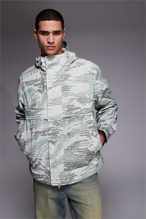 Куртка Ocombo с серебристым камуфляжным принтом артикул 153724780