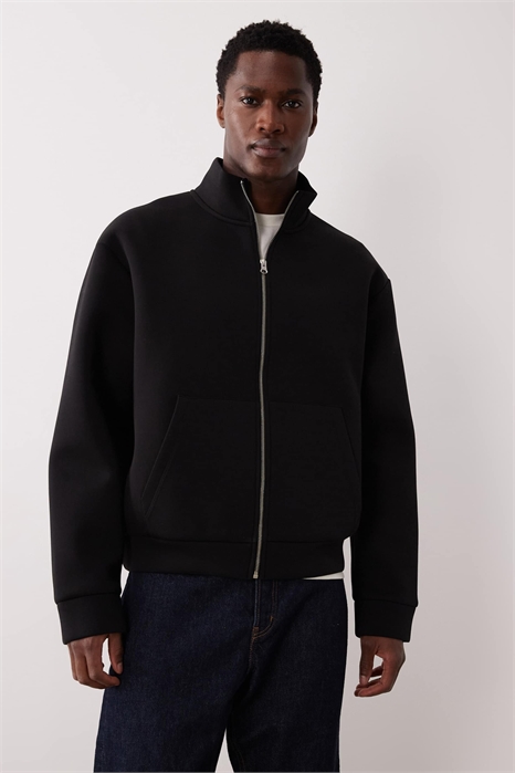 Свободная куртка из плотной ткани в стиле дайвинга с застежкой-молнией по всей длине артикул 155593976