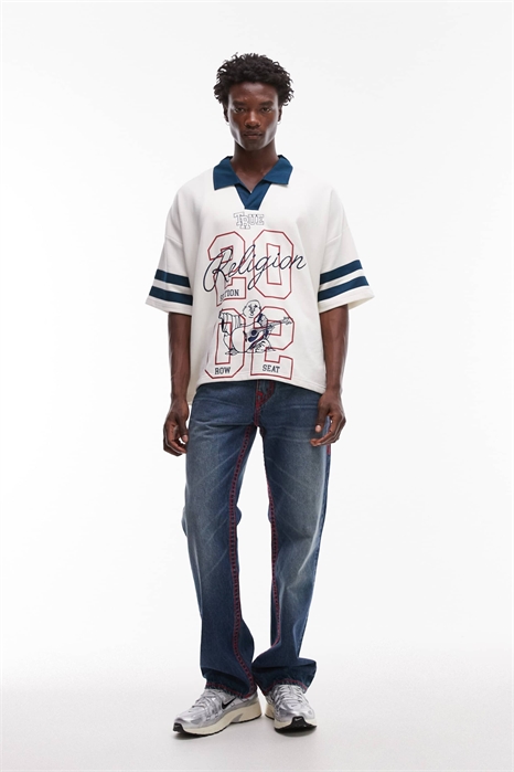 Джинсы Billy Super T с красной строчкой и клапаном на кармане артикул 149853111