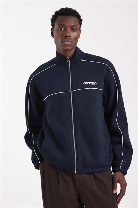 Свободная куртка с принтом в полоску и окантовкой артикул 153528463