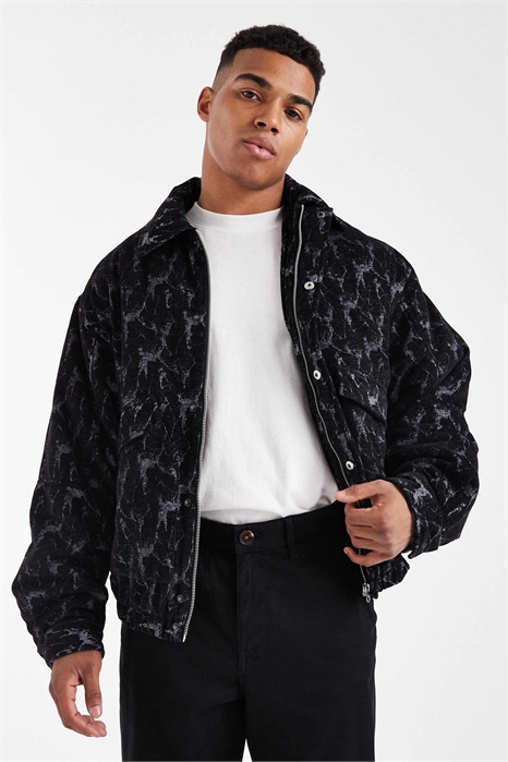 Бомбер с жаккардовым узором артикул 149966227