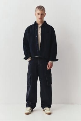 Джинсы-карго свободного кроя артикул 155663510