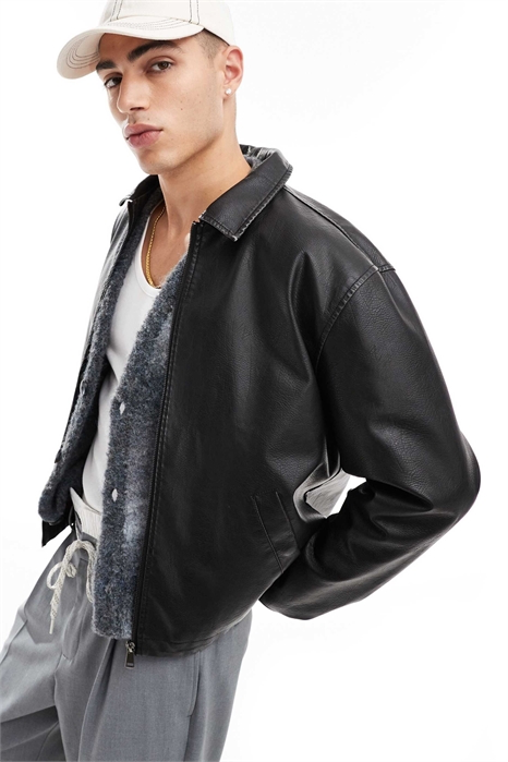 Куртка Харрингтон из искусственной кожи артикул 138174576