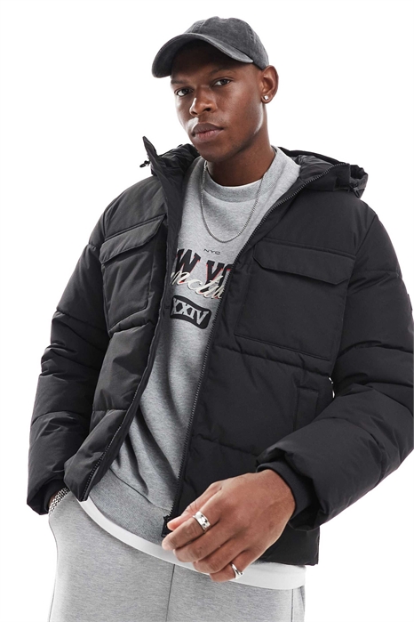 Пальто с подкладкой, капюшоном и функциональными карманами артикул 134933666