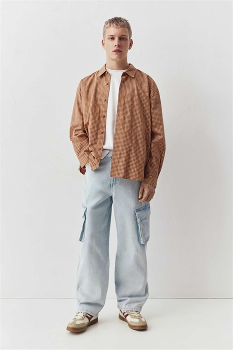 Джинсы-карго свободного кроя артикул 155663563