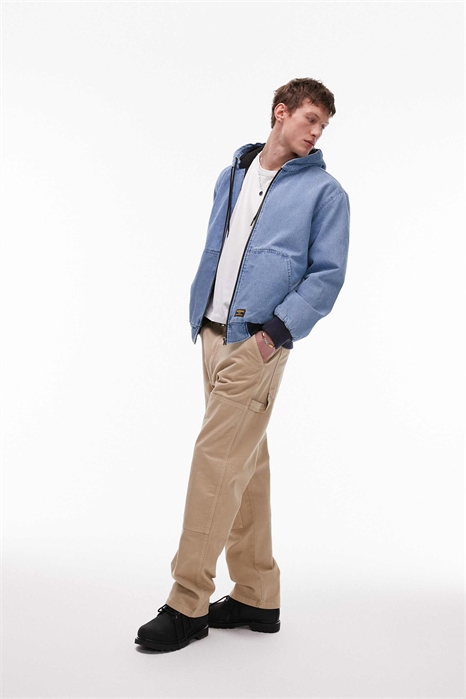 Джинсы с двойными коленями артикул 143357392