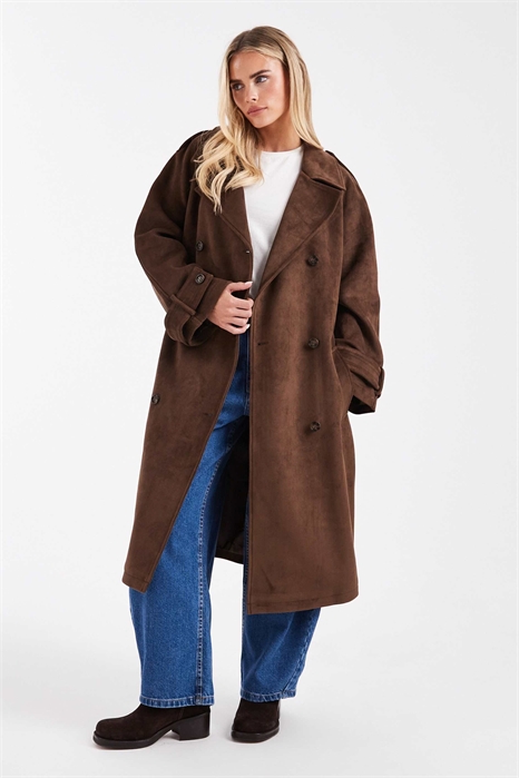 Тренч из замши артикул 144206407