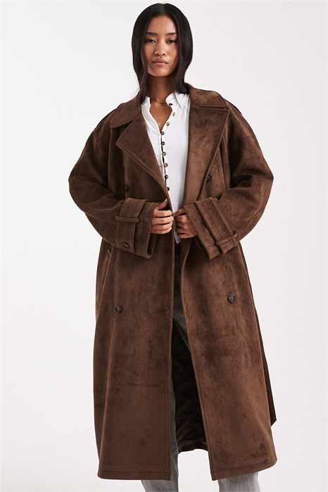 Тренч из замши артикул 143217582