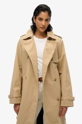 Классический тренч бежевого цвета артикул 155614068