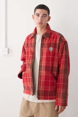 Куртка-рубашка из фланели с утеплителем Aape by A Bathing Ape артикул 150152308