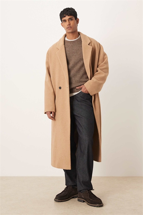 Пальто-лонглайн свободного кроя артикул 149140084