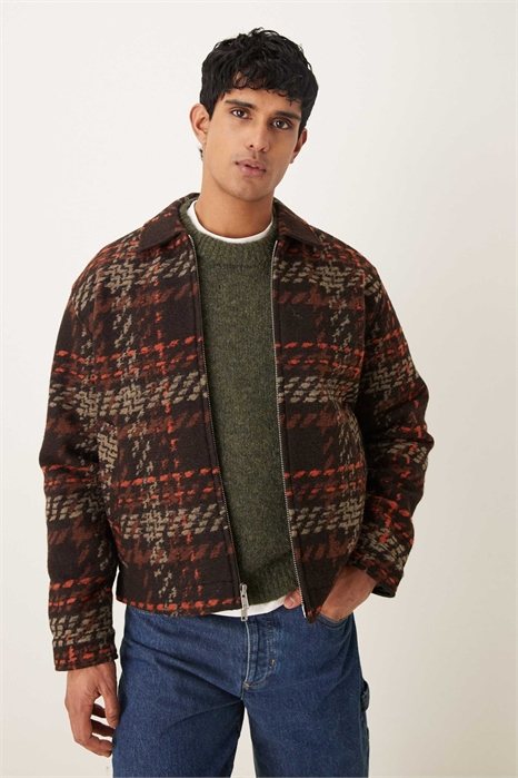 Короткий жакет из жаккардовой ткани с добавлением шерсти артикул 151967628