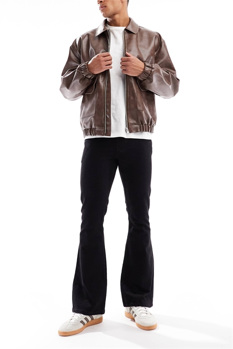 Джинсы-клёш из эластичного материала артикул 149656860