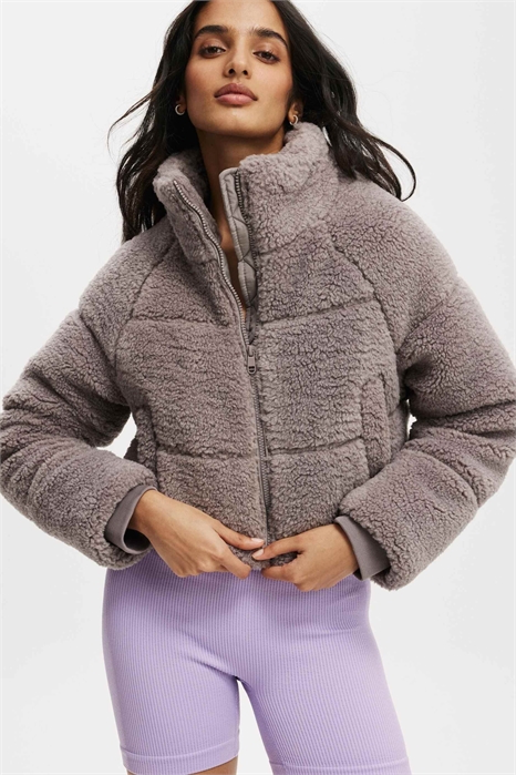 Куртка из шерпы с укороченным кроем от Mother Puffer артикул 141047203