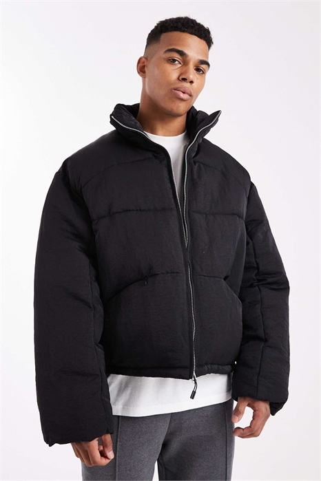 Пуховик свободного кроя артикул 149966546