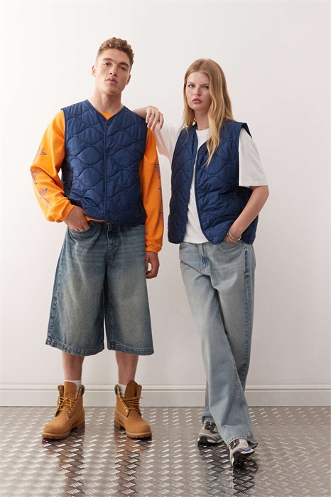 Унисекс жилет с утеплителем, темно-синий артикул 147663753