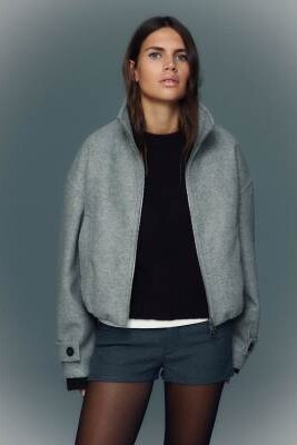 Куртка на молнии с мягкой текстурой артикул 154891857