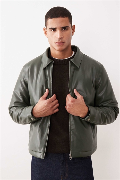 Куртка Харрингтон из искусственной кожи артикул 143301487