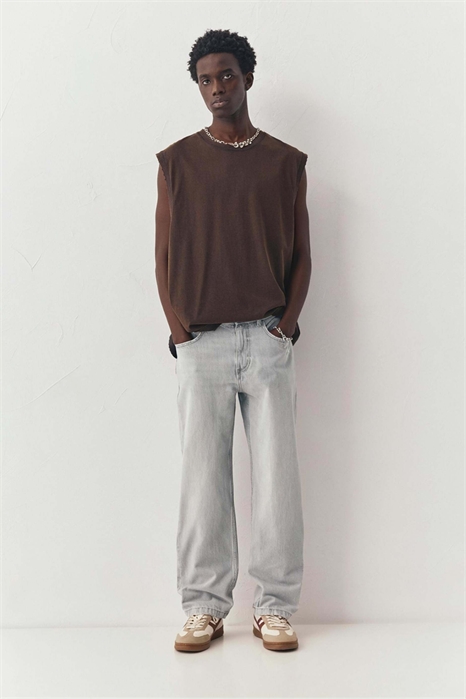 Джинсы с прямыми брючинами артикул 155524713