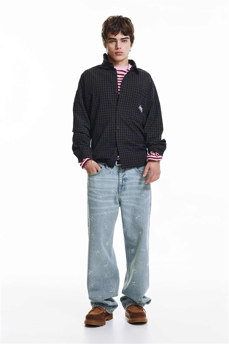 Джинсы свободного кроя с вышивкой Stwd артикул 155320314