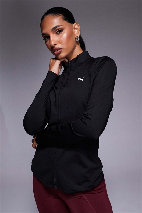 Прочная кофта на молнии черного цвета артикул 143328924