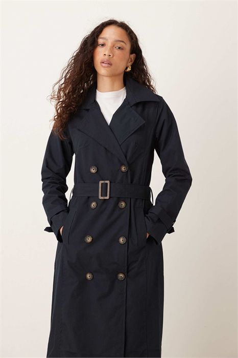 Двубортный удлиненный тренч артикул 151112427
