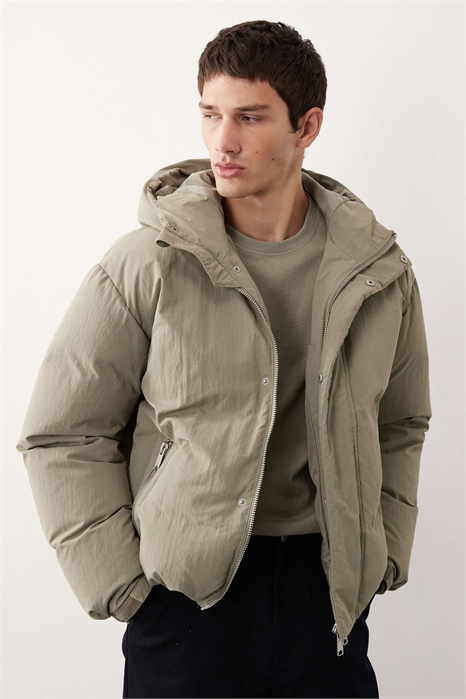 Пуховик с утеплителем из пуха большого размера артикул 150145269