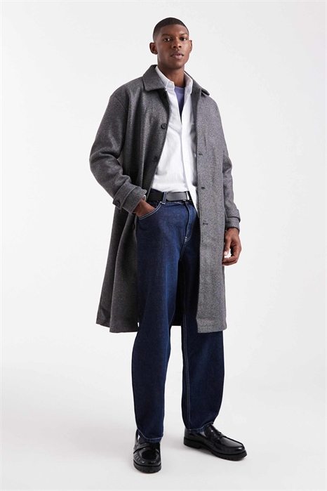 Длинное пальто из искусственной шерсти артикул 151859449