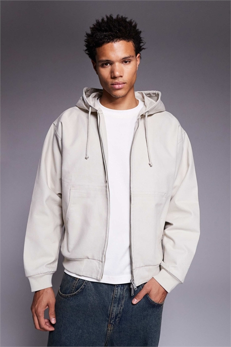 Куртка с капюшоном и застежкой-молнией из материала Core Canvas артикул 151306480