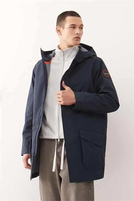 Куртка Pilloz с оборками синего цвета артикул 150343433