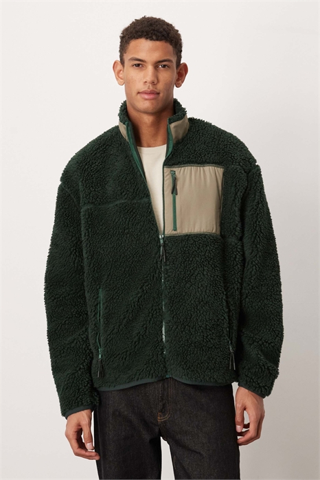 Свободная куртка-молния в стиле «борг» с карманом артикул 150227841