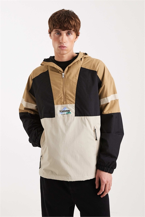 Водонепроницаемый анорак с капюшоном в стиле «колор-блок» артикул 151338380