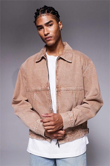 Куртка из вымытого денима артикул 151306484