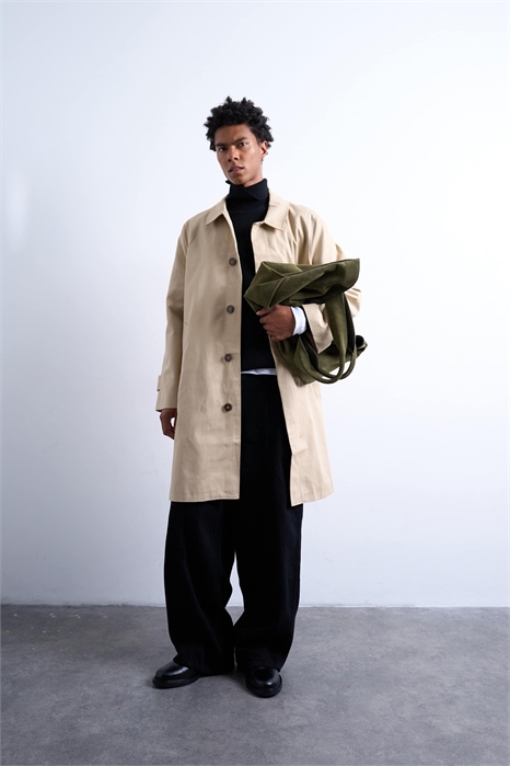 Хлопковый плащ цвета «камень» артикул 143964649