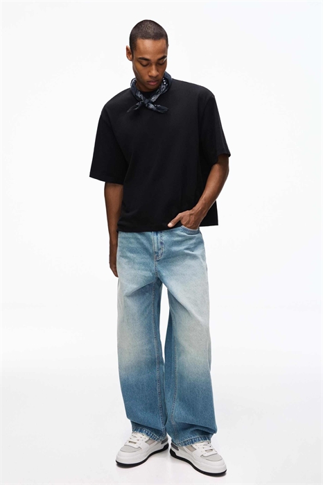 Длинные джинсы свободного кроя артикул 156179234