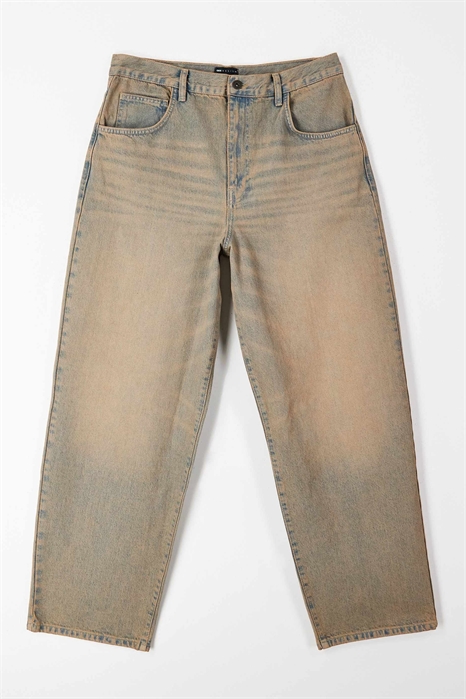 Широкие джинсы прямого кроя артикул 153750928