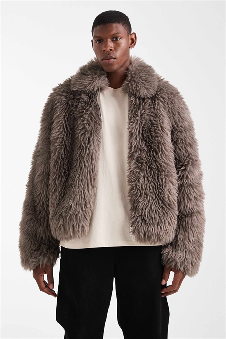 Куртка Харрингтон из искусственного меха артикул 147971498