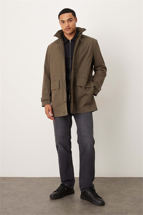 Куртка-парка из смешанной ткани с хлопком артикул 151558392