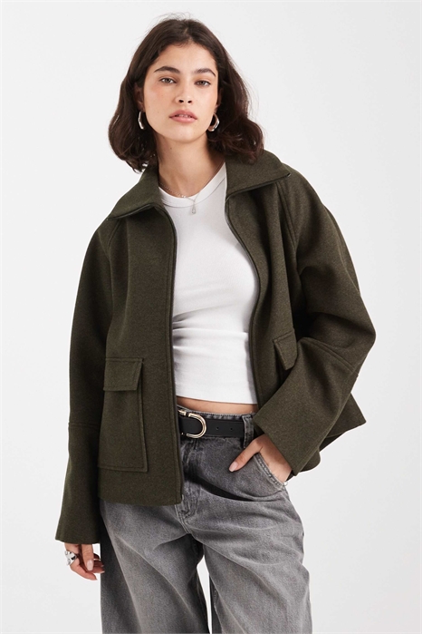 Пальто Харрингтон с декоративными карманами артикул 142116329