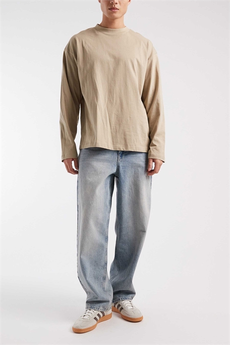 Широкие джинсы прямого кроя артикул 153750436