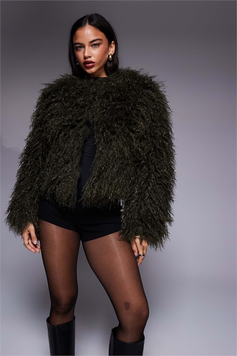 Укороченное пальто из искусственного меха из коллекции ASOS X THE SOURCED артикул 149148985