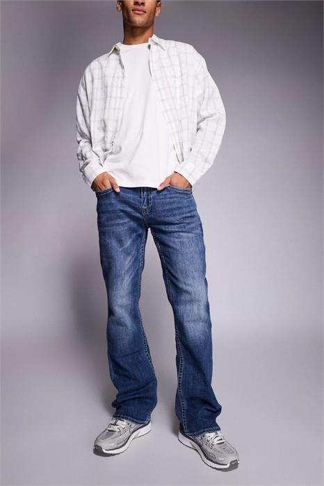 Прямые джинсы с вышитым бандо на кармане артикул 149853109