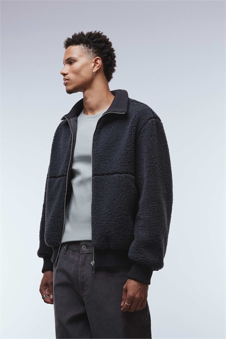 Флисовая кофта с застежкой-молнией из шерпы большого размера артикул 151105091